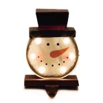 Glitzhome Marquee LED Snowman Head Stocking Holder - Festive Holiday Mantel Decor thumbnail 1
