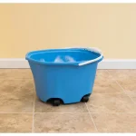 Quickie 5 Gal. EZ-Glide Blue Plastic Rolling Buckets with Casters (4-Pack) thumbnail 2