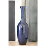 Titan Lighting Chloe 39 in. Deep Blue Glass Trumpet Floor Vase thumbnail 2