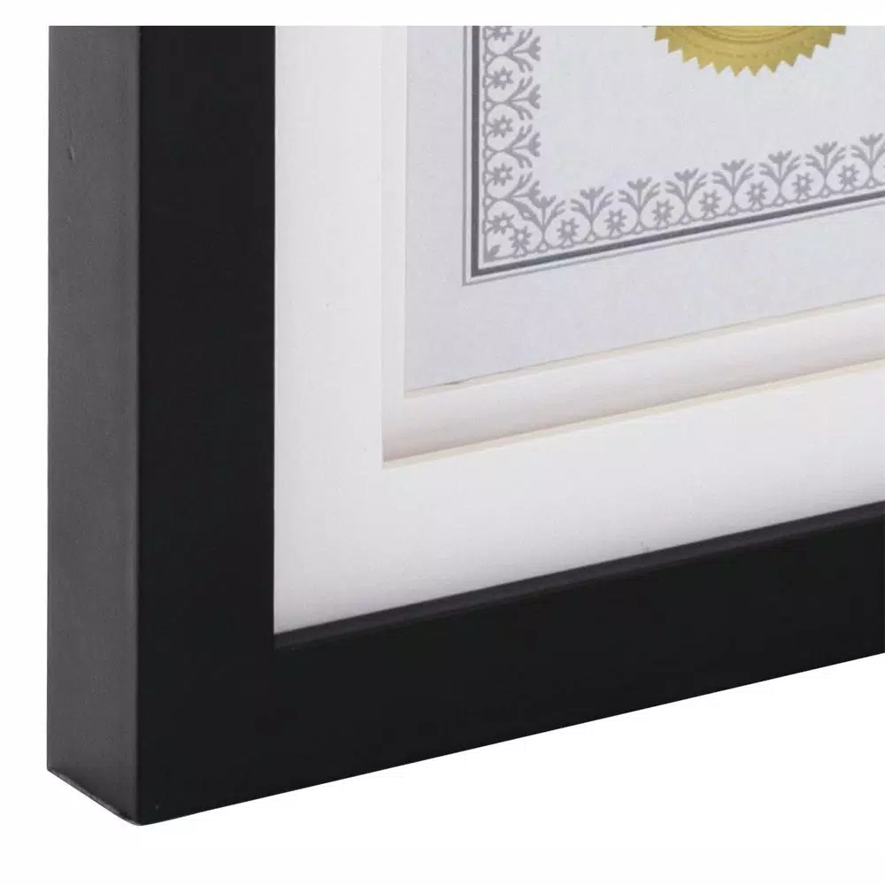 KG Kieragrace KG Morgan Double Mat Photo Frame, Black, 11.5 x 14 in. (Holds 8.5 x 11 in. Document)