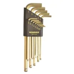 Bondhus 13-Piece Ball End Long Arm L-Wrench Set with GoldGuard Finish, SAE thumbnail 1