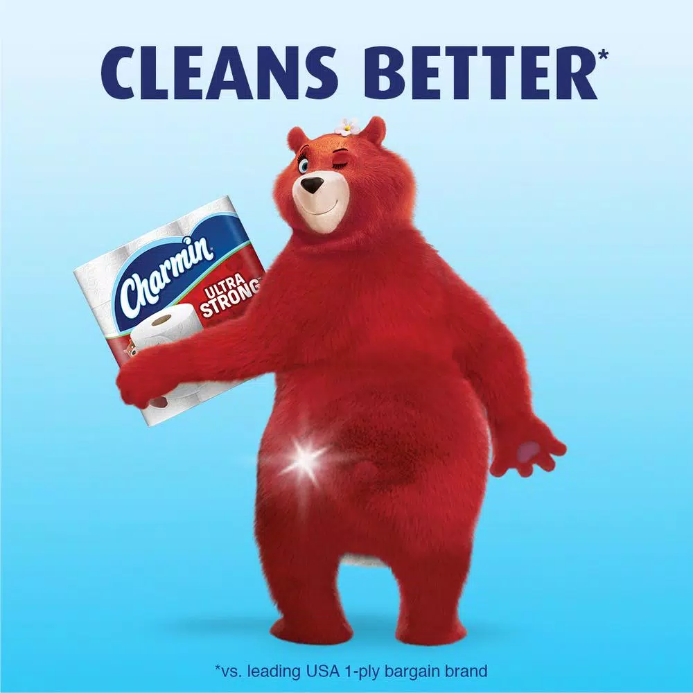 Charmin Ultra Strong Toilet Paper, 2-Ply Mega Plus Rolls, 12 Count Pack