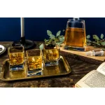 JoyJolt Carre Square 10 oz. Whiskey Glasses, Set of 4 thumbnail 6