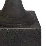 Kate and Laurel Bedrick Black Wood and Metal Candle Holder Set of 3, Modern Farmhouse Pedestal Style thumbnail 4