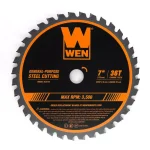 WEN 7-Inch 36-Tooth Carbide-Tipped Professional Metal Cutting Saw Blade for Steel thumbnail 1