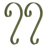 Haute Decor 6 in. Antique Brass Stocking Scroll Holders, 2-Pack thumbnail 1