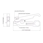 Jonard Tools CSR-1575 Fiber Optic Cable Slit and Ring Tool, 1.2 mm to 7.5 mm thumbnail 2