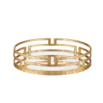 Home Decorators Collection Gold Metal Decorative Round Mirror Tray thumbnail 1