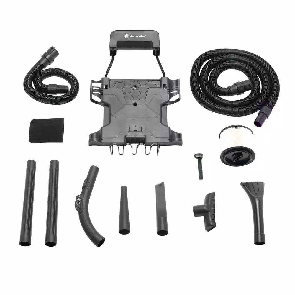 Vacmaster 5 Gal. Wall Mount Wet/Dry Vacuum, 5 Peak HP, 2-Stage Motor