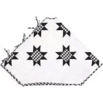 VHC Brands 60 in. Emmie Black and White Patchwork Farmhouse Christmas Tree Skirt thumbnail 3