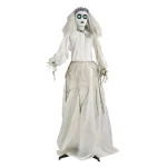Unbranded 63 in. Animated Standing Zombie Bride Halloween Decoration thumbnail 1