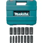 Makita 18V LXT Brushless High Torque 1/2 in. Impact Wrench & 14-Piece Deep Well Socket Set thumbnail 3