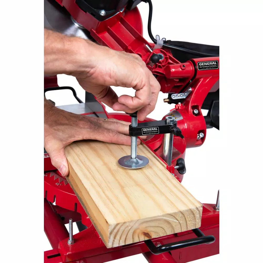 General International 10 in. Sliding Compound Miter Saw with Laser Guidance, 15 Amp, 1800W
