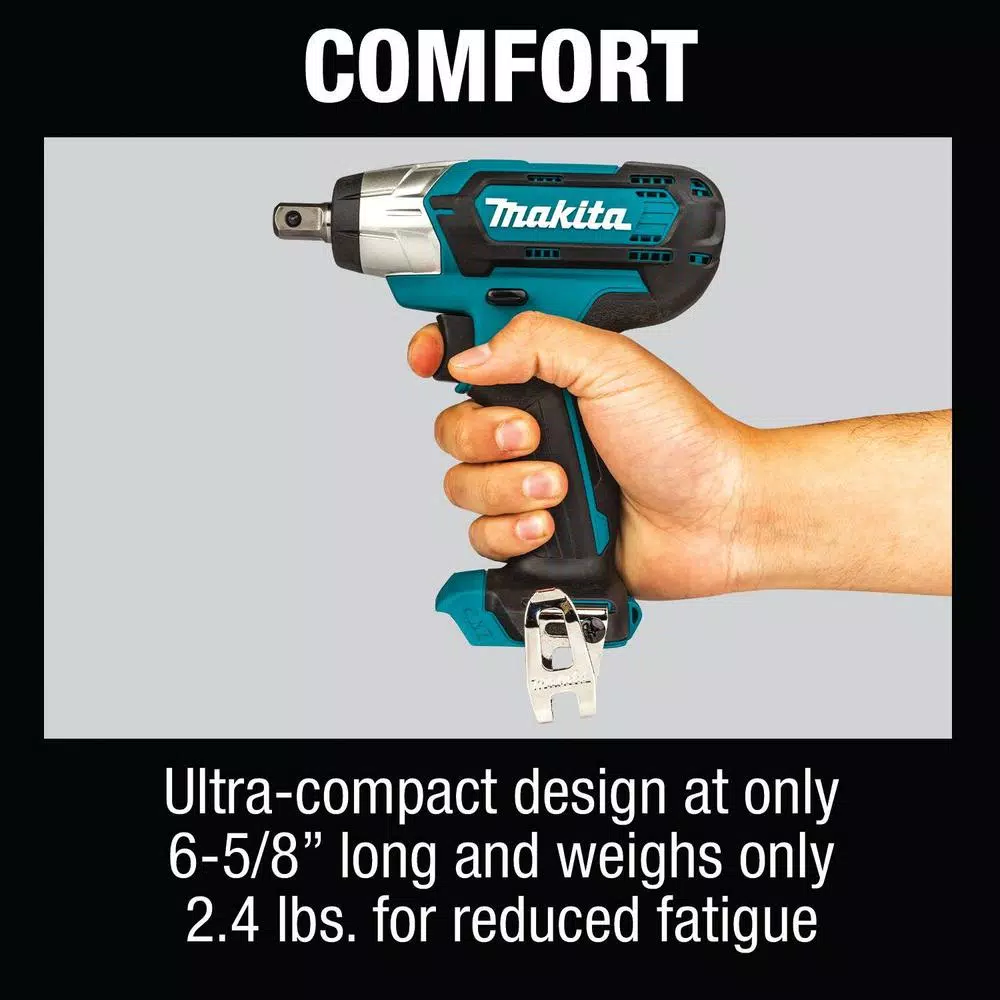 Makita 12V MAX CXT 1/2 in. Sq. Drive Cordless Impact Wrench with 4.0 Ah Battery Kit