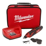 Milwaukee M12 12V Lithium-Ion Cordless Rotary Tool Kit with 1.5Ah Battery, Charger, and Bag thumbnail 1