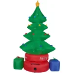 Fraser Hill Farm 6.5 ft. Animated Rotating Christmas Tree Inflatable with White Lights thumbnail 6