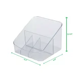 Mind Reader Multi-Purpose Clear Acrylic Organizer - 4 Compartment Storage for Vanity, Office, and Kitchen thumbnail 6