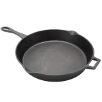 Bayou Classic 14 in. Pre-Seasoned Cast Iron Skillet with Pour Spouts and Helper Handle, Black thumbnail 2
