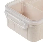 Kitchen Details Simplify Eco-Friendly Natural Plant Fiber Lunch Box Set, 2 Pack, Beige thumbnail 5