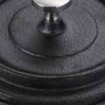 Gibson Home Campton 0.30 Qt. Oval Cast Iron Mini Casserole with Lid and Wooden Base thumbnail 4