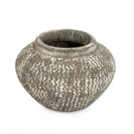 Zentique Cement Wavy Grey Small Decorative Vase - Distressed Zig Zag Texture thumbnail 3