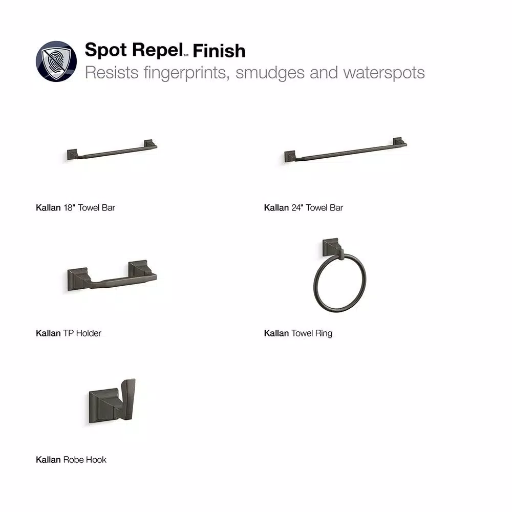 KOHLER Kallan 24 in. Single Towel Bar, Oil-Rubbed Bronze