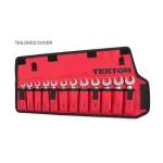 TEKTON 12-Piece Metric Stubby Combination Wrench Set, 8-19 mm with Roll-Up Pouch thumbnail 7