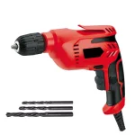 Boyel Living 5 Amp Corded 3/8 in. Power Drill Driver, Reversible with Lock-On Button, Red thumbnail 1