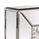 Unbranded Mirrored Table Clock with Beaded Glass Border and Roman Numerals thumbnail 3
