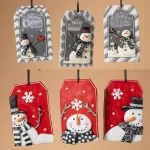 Unbranded 4 in. Clay Dough Snowman Christmas Ornament Assortment, Set of 6 thumbnail 2