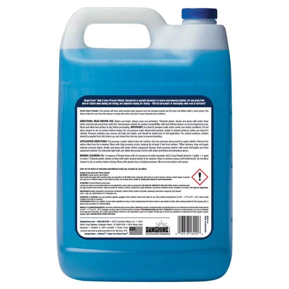 Simple Green Deck and Fence Cleaner Concentrate, 128 oz. (4-Case Pack)