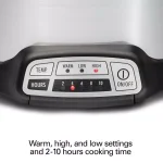 Hamilton Beach 4 Qt. Stainless Steel Programmable Slow Cooker with Built-In Timer thumbnail 3
