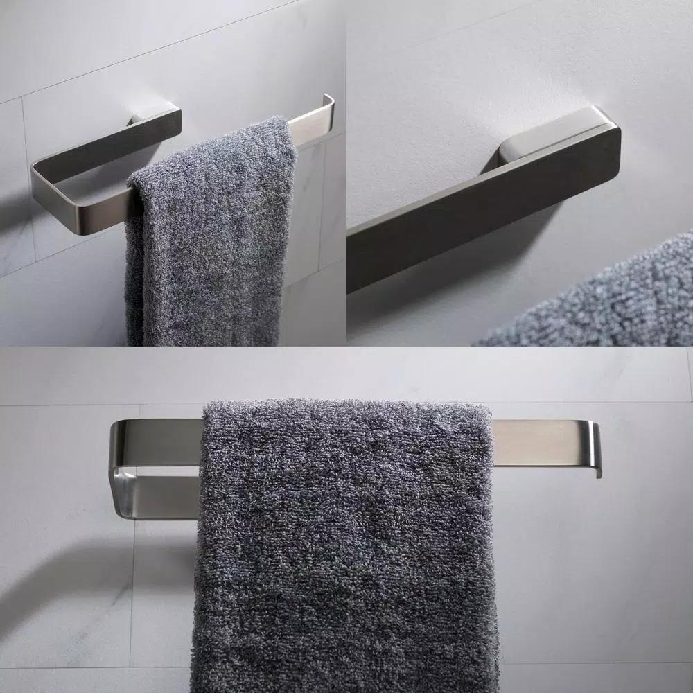 KRAUS Stelios Brushed Nickel Towel Ring - Solid Brass Hand Towel Holder