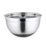 Home Basics Stainless Steel Mixing Bowl with Non-Skid Silicone Base, 2.5 Qt thumbnail 1