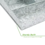 Mind Reader Silver 7-Compartment Metal Condiment and Beverage Supply Organizer Caddy thumbnail 5