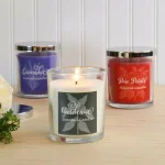 LUMABASE Floral Collection Scented Candles Set of 3 - Gardenia, Rose Petals, and Lavender - 10 oz Glass Jars thumbnail 5