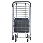 Milwaukee Silver Steel Easy Climb 3-Wheel Shopping Cart with Accessory Basket, 75 lb Capacity thumbnail 2