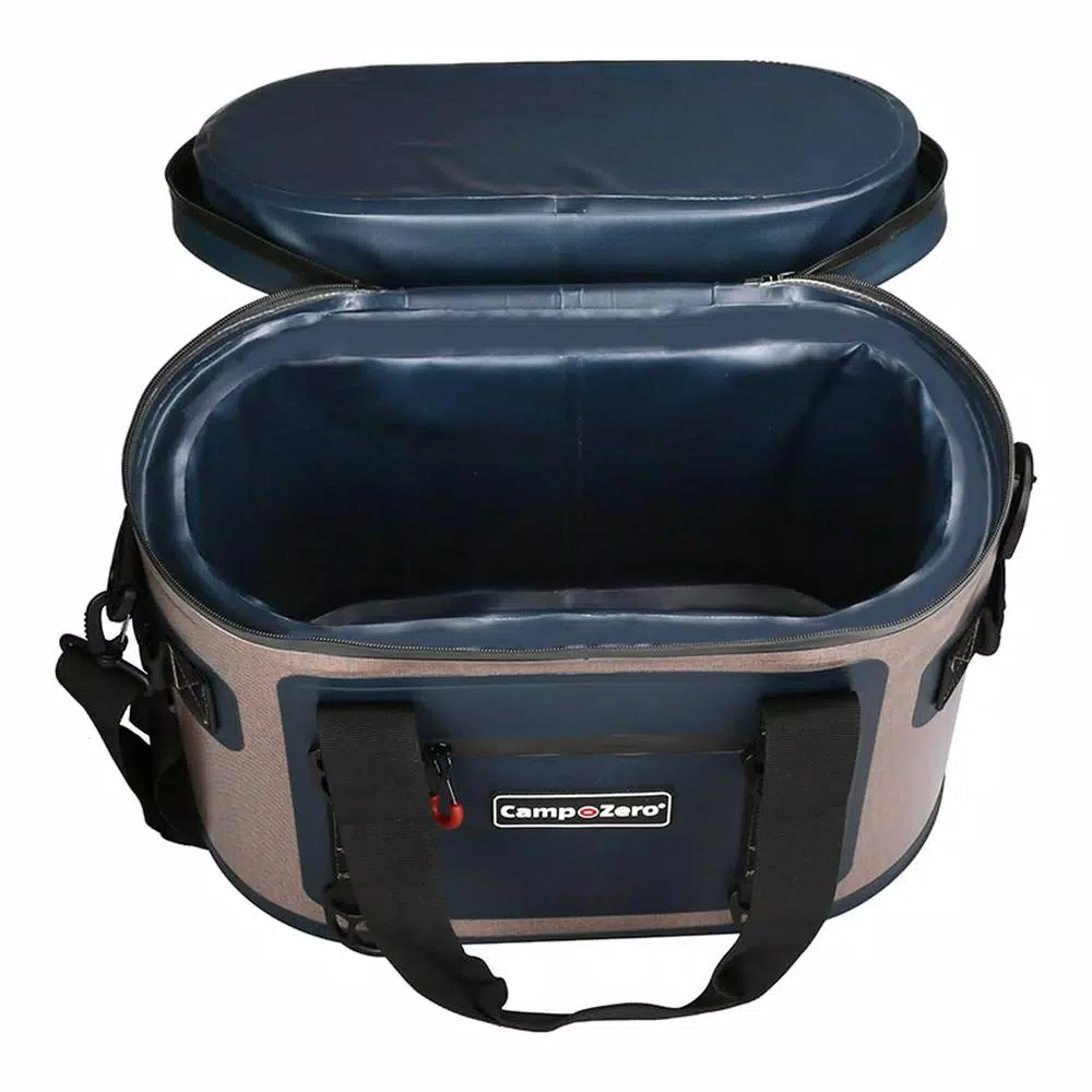 Camp-Zero 13.9 Qt. 20-Can Soft Cooler - Beige and Blue