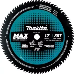 Makita 12 in. 80T Carbide-Tipped Max Efficiency Miter Saw Blade thumbnail 1