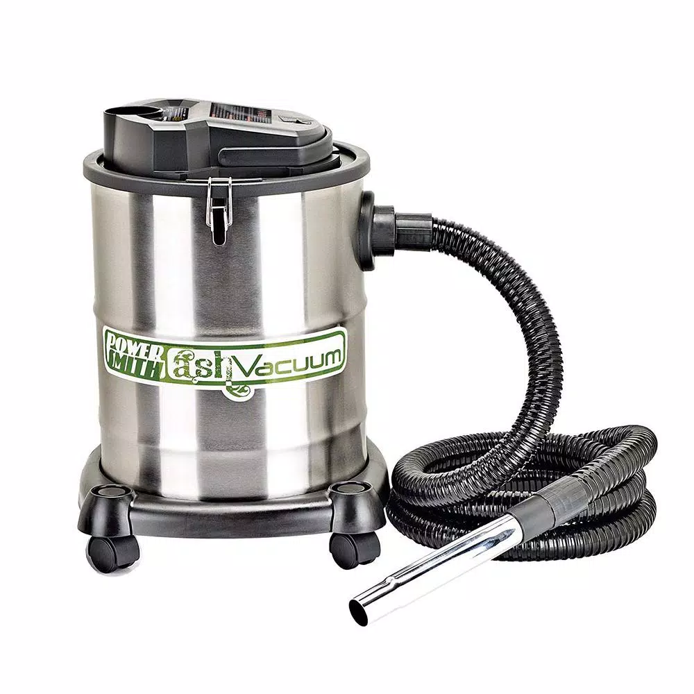 PowerSmith 10 Amp 4 Gal. Stainless Steel Wheeled Ash and Shop Vacuum with 10 ft. Hose and Deep Cleaning Kit