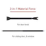 SecurityMan 2-in-1 Adjustable Door Knob Jammer and Sliding Patio Door Security Bar - High Grade Iron thumbnail 6