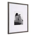 DesignOvation Gallery Wood Picture Frame Set of 2, Gray, 16x20 matted to 8x10 thumbnail 3