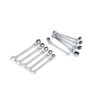 Husky 10-Piece Flex-Head Ratcheting Wrench Set, SAE and Metric thumbnail 1