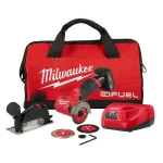 Milwaukee M12 FUEL 12V Brushless 3 in. Cordless Cut Off Saw Kit with 4.0 Ah Battery, Charger, and Bag thumbnail 1