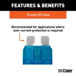 CURT 15-Amp ATC Universal Fuses, 100-Pack thumbnail 2