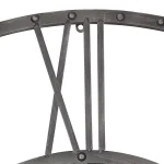 Utopia Alley Rivet Roman Industrial Oversize Wall Clock, 45-inch, Distressed Gray Metal thumbnail 7