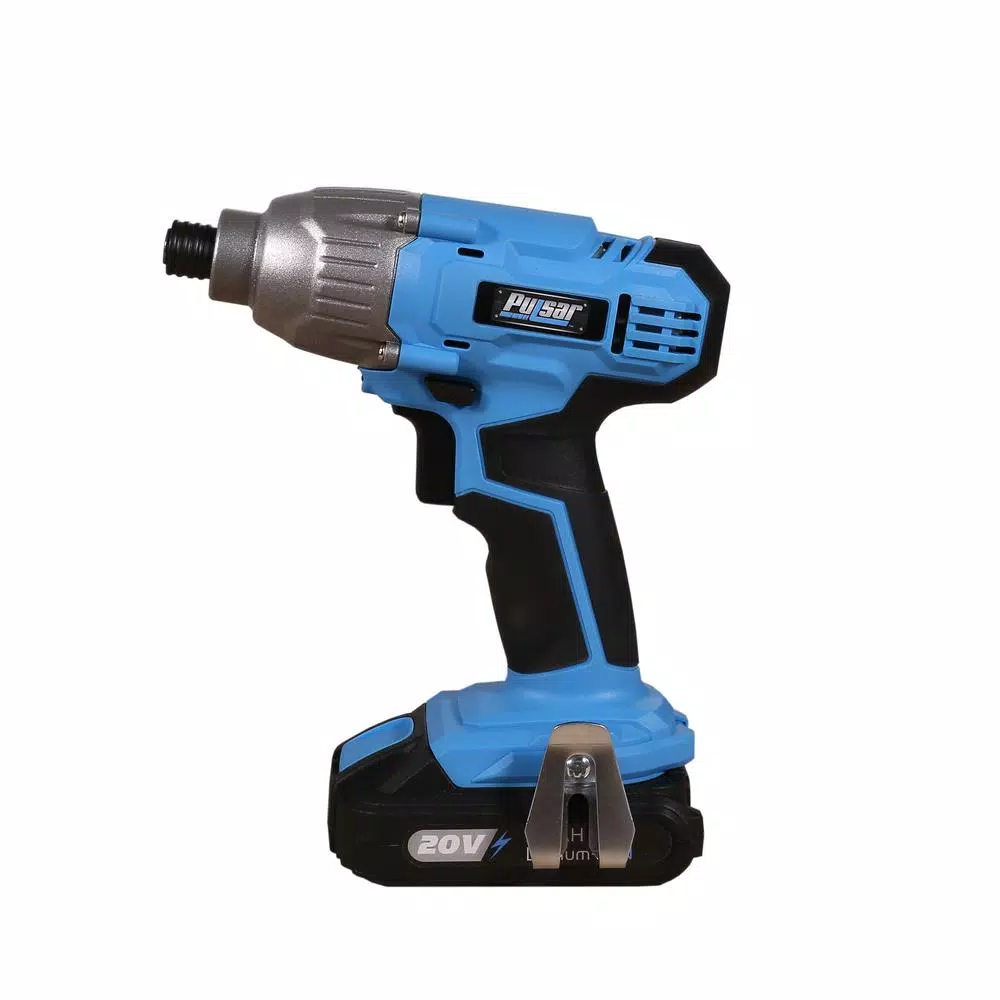 Pulsar 20V Cordless 1/4 in. Hex Impact Driver Kit with 2 Ah Battery and Charger