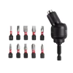 Milwaukee SHOCKWAVE 30° Knuckle Pivoting Bit Holder Set, 11-Piece thumbnail 1