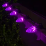 Wintergreen Lighting OptiCore C7 LED Purple Faceted Replacement Light Bulbs, 25-Pack thumbnail 3