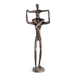 Danya B Proud Father and Child Bronze Sculpture - Handcrafted Sand Cast Metal Statuary thumbnail 2